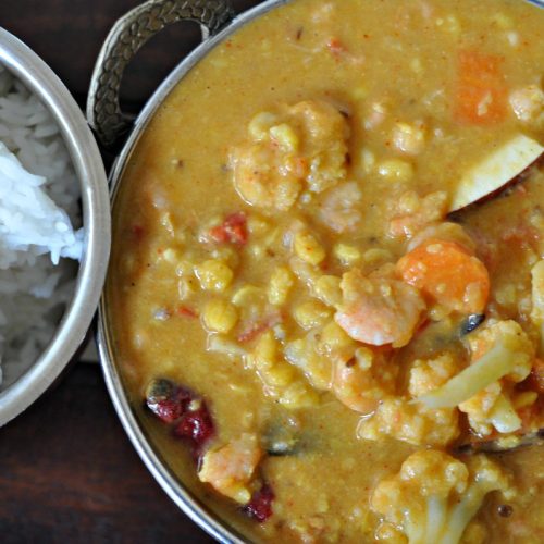 Dal_Chingri__Bengali_Style_Channa_Dal_and_Prawns